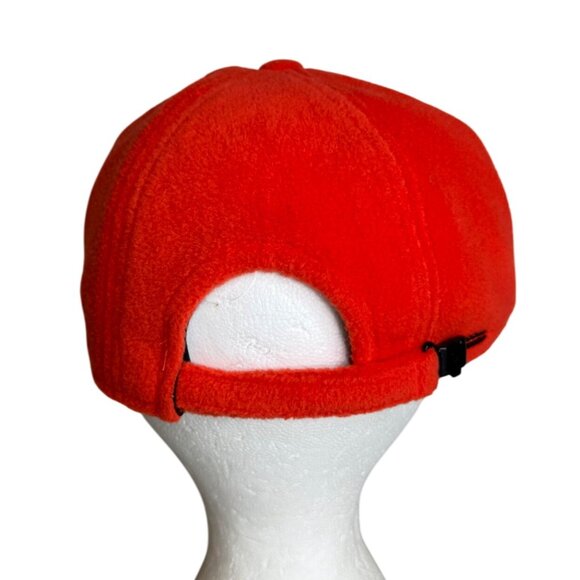 90s‎ Gap Orange Fleece Strap Back Hat Outdoors Hunting Size M/L - Picture 5 of 8